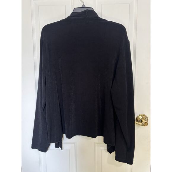 NWT Chico’s Travelers Black Open Front Cardigan Size 3 XL Slinky Stretch Classic - Picture 6 of 6